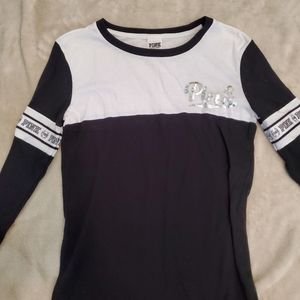 VS PINK 3/4 sleeve bling shirt